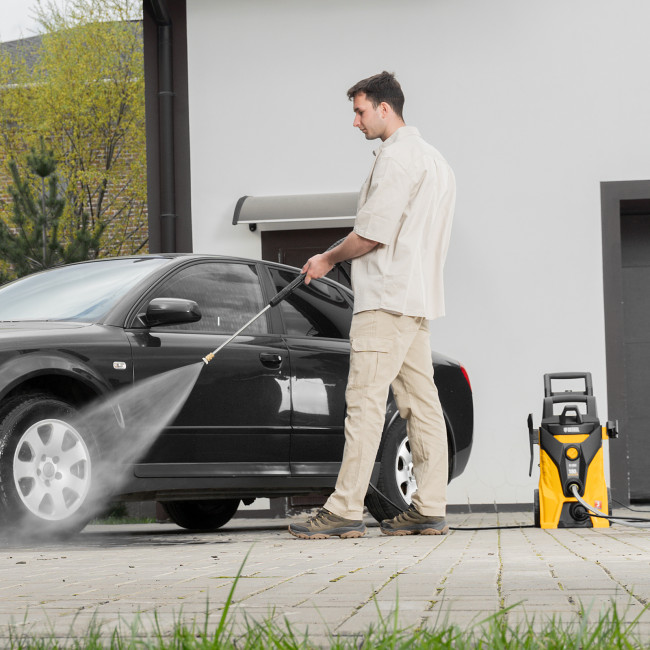 Моечная машина высокого давления R-180i, 2400 Вт, 180 бар, 7.5 л/мин, асинхронный двигатель Denzel