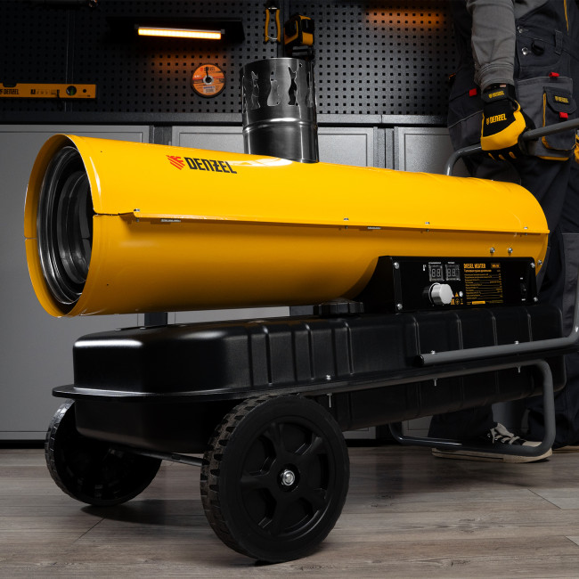 Дизельная тепловая пушка NHG-30i, 30 кВт, 750 м3/ч, непрямой нагрев, цифровой термостат Denzel Дизельная тепловая пушка NHG-30i, 30 кВт, 750 м3/ч, непрямой нагрев, цифровой термостат Denzel