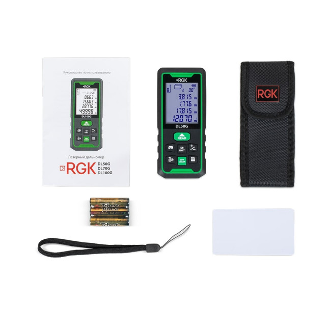 Лазерный дальномер RGK DL50G - зеленый луч Лазерный дальномер RGK DL50G - зеленый луч
