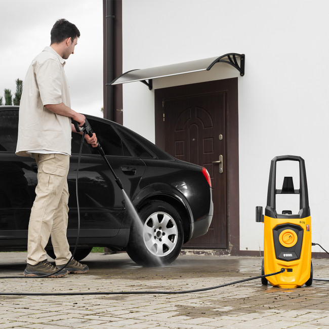 Моечная машина высокого давления R-170, 2000 Вт, 170 бар, 360 л/ч, колесная Denzel