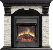 Каминокомплект Dublin - Венге / Сланец белый с очагом Majestic FX Black