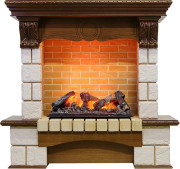 Каминокомплект Pierre Luxe - Дуб / Шампань (Высота 1035мм) с очагом Cassette 600 NH