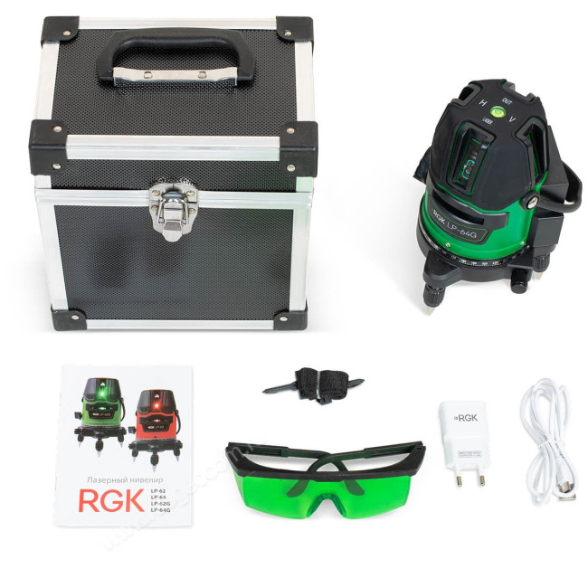 Лазерный уровень RGK LP-64G с калибровкой
