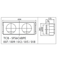 Toshiba Фланец воздушный стандартный (TCB-SF56C6BPE)