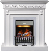 Каминокомплект Valletta - Белый (Ширина 1040 мм) с очагом Danville Chrome FB2