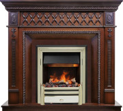 Каминокомплект Alexandria - Махагон коричневый антик с очагом Cavendish