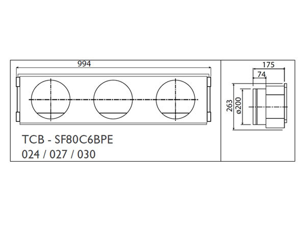 Toshiba Фланец воздушный стандартный (TCB-SF80C6BPE)