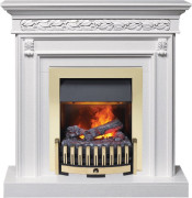 Каминокомплект Valletta - Белый (Ширина 1040 мм) с очагом Danville Brass FB2