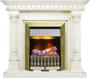 Каминокомплект Dallas - Слоновая кость с патиной с очагом Danville Antique Brass FB2