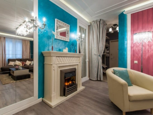 Каминокомплект Alexandria - Махагон коричневый антик с очагом Danville Black FB2