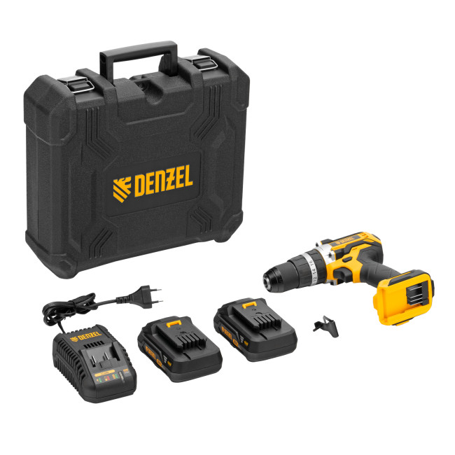 Дрель-шуруповерт аккумуляторная ударная бесщет CIDB-18-02, Li-Ion, 18 В Denzel
