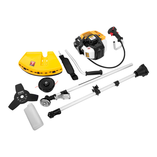 Триммер бензиновый DR-52S, 52 см3, разъемная штанга, состоит из 2 частей Denzel