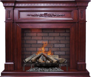 Каминокомплект Luxemburg - Темная вишня с очагом Silverton