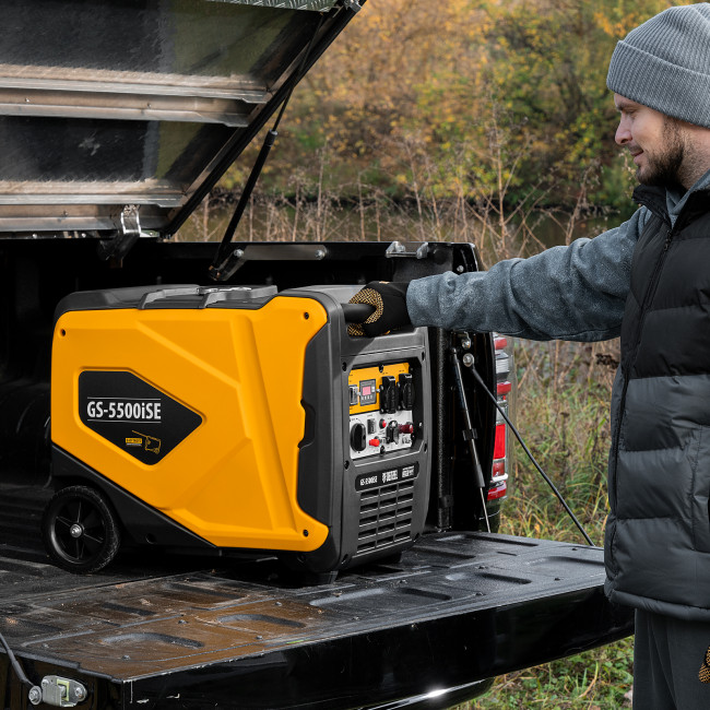 Генератор инверторный GS-5500iSE, 5,5 кВт, 230 В, закрытый корпус,электростартер Denzel