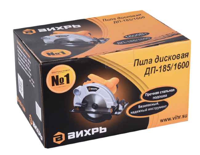 Дисковая пила ВИХРЬ ДП-185/1600