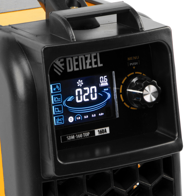 Аппарат инвертор. дуговой сварки SDM-160 Top, 160 А, ПВ 80% Denzel Аппарат инвертор. дуговой сварки SDM-160 Top, 160 А, ПВ 80% Denzel