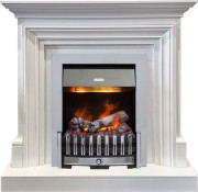 Каминокомплект Bradford - Белый с очагом Danville Chrome FB2
